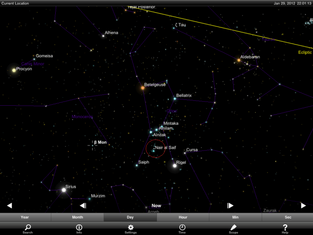 orion star chart
